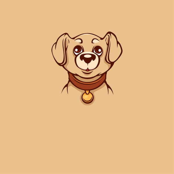 可爱和可爱的拉布拉多小狗，为标志或贺卡图片下载