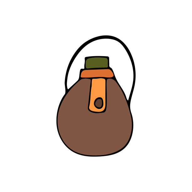 彩色的涂鸦瓶插图矢量。彩色烧瓶图标矢量。图片下载