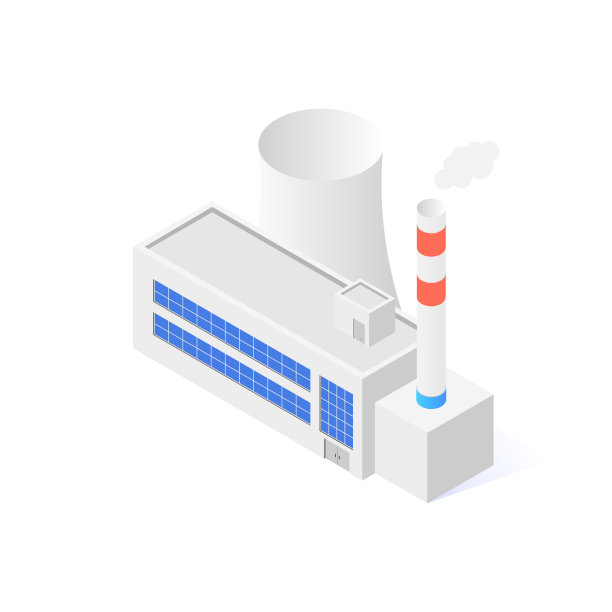 工厂孤立的图标在白色背景。图片下载