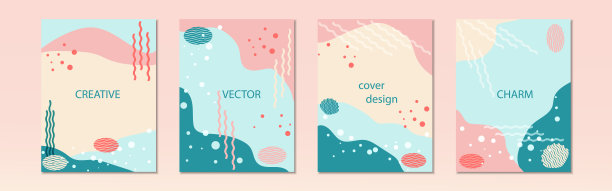 一组抽象的夏季海背景图片下载