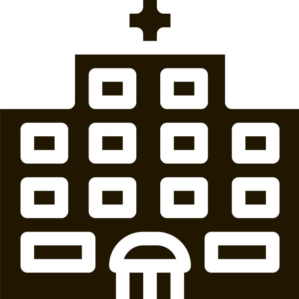 医院大楼图标字形图片下载