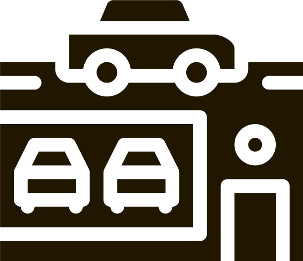 汽车经销商商店图标字形图片下载