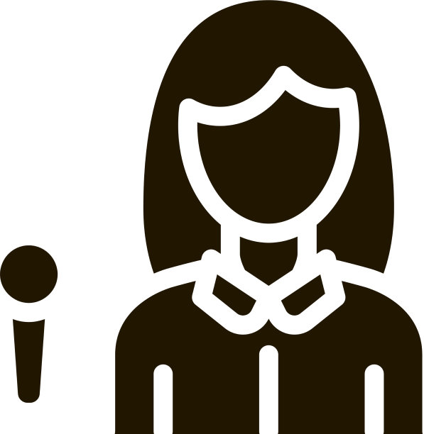 女记者图标字形图片下载