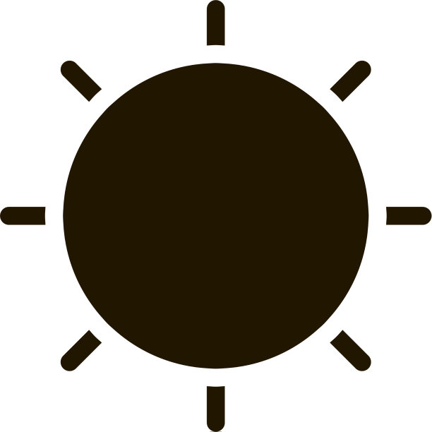 灼热的太阳图标字形图片下载