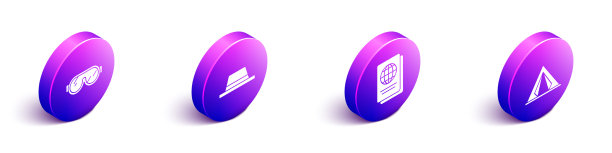 设置等距滑雪镜男子帽与丝带图片下载