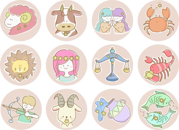 十二星座插画图片下载