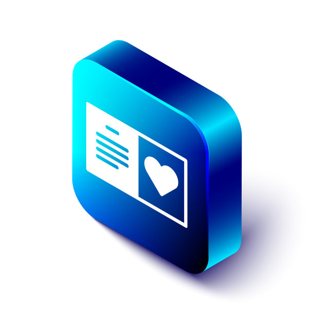 等距情人节派对传单图标孤立图片下载