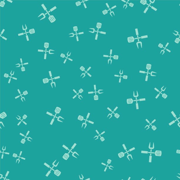 白色交叉叉和抹刀图标隔离图片下载