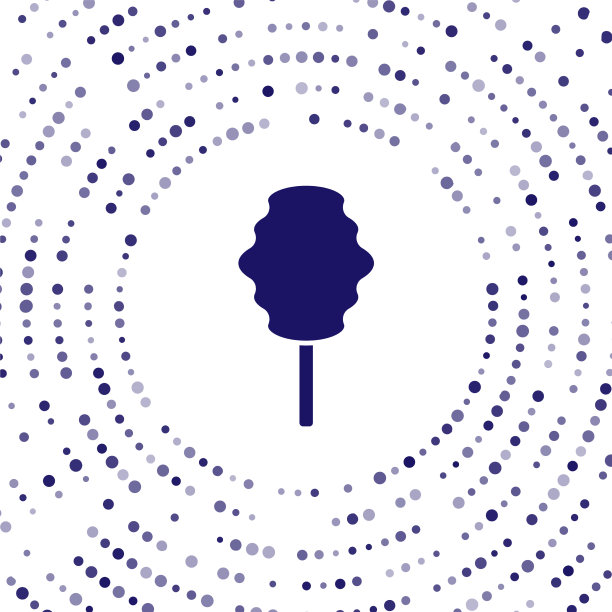 蓝色棉花糖图标孤立在白色图片下载