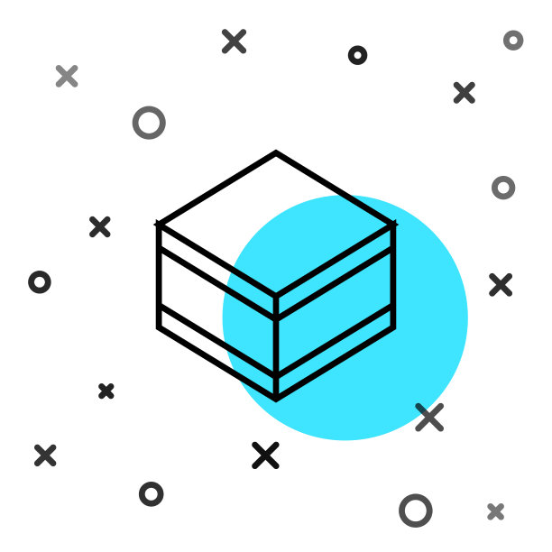 黑线布朗尼巧克力蛋糕图标隔离上图片下载