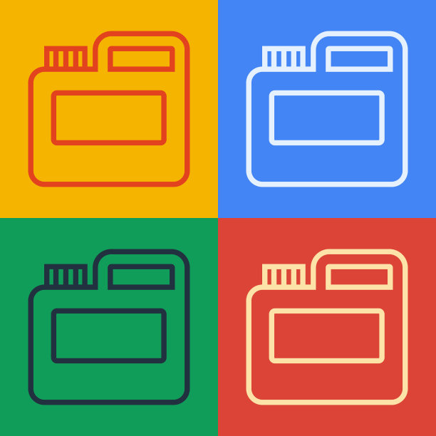 波普艺术线画水粉罐染料图标图片下载