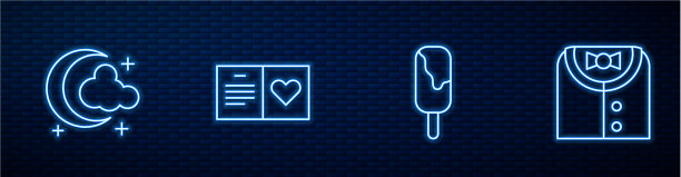 情人节的星星月亮冰淇淋图片下载