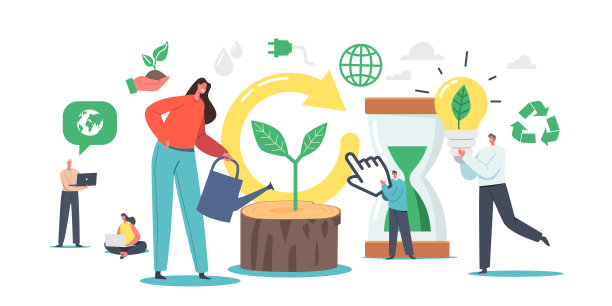 刷新和更新概念，小角色重新启动项目与新的愿景或策略。更新生活目标和方向图片下载