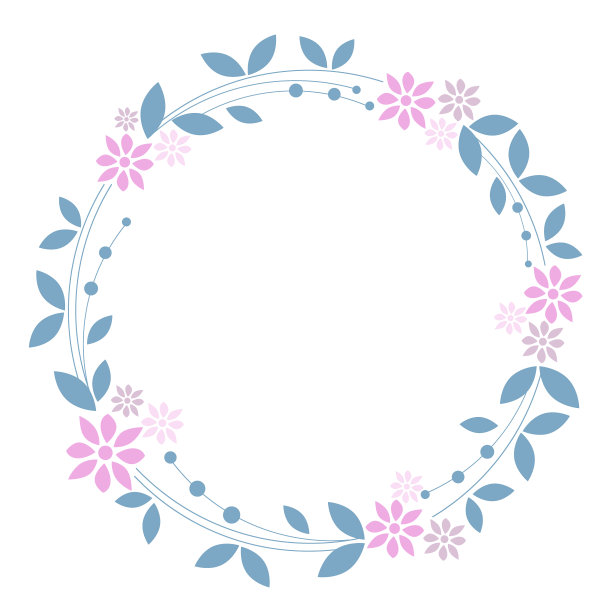 白色背景上的甜蜜花圈图片下载