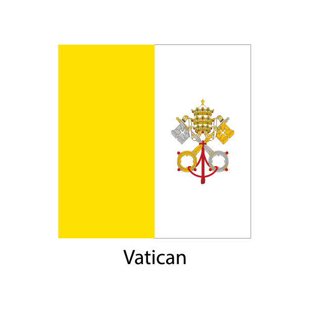 矢量梵蒂冈旗，梵蒂冈旗插图，梵蒂冈旗图片图片下载