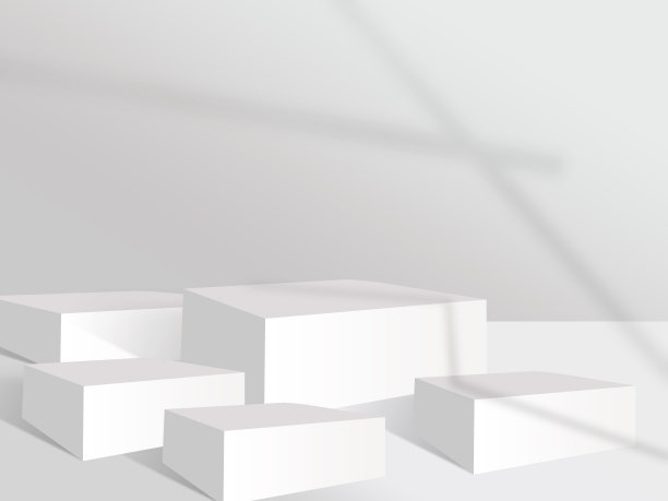 白色和灰色的光墙壁背景，使产品呈现与房间和真实的阴影图片下载