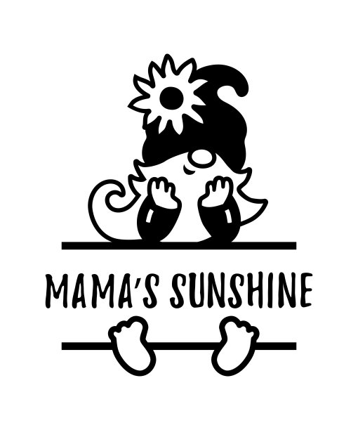 侏儒与花在白色的背景。字母组合。矢量插图。图片下载