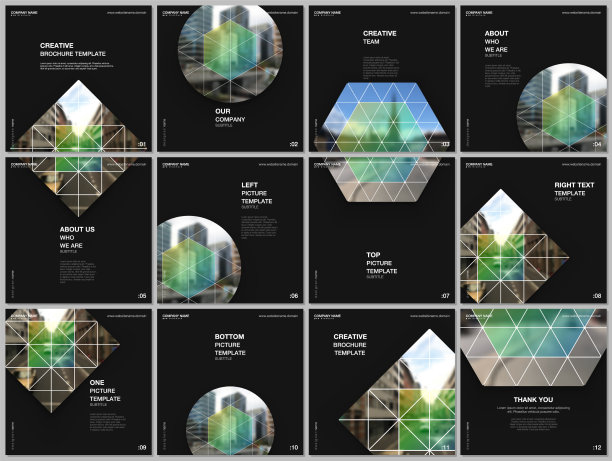 小册子版式方形封面设计图片下载