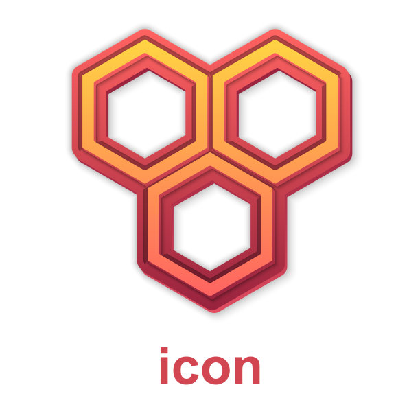 金色蜂窝状图标孤立在白色背景上图片下载