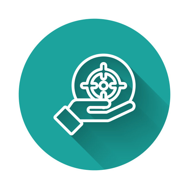 白线目标财务目标概念图标图片下载