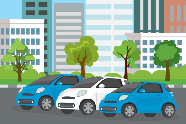 城市停车场横幅水平概念图片下载