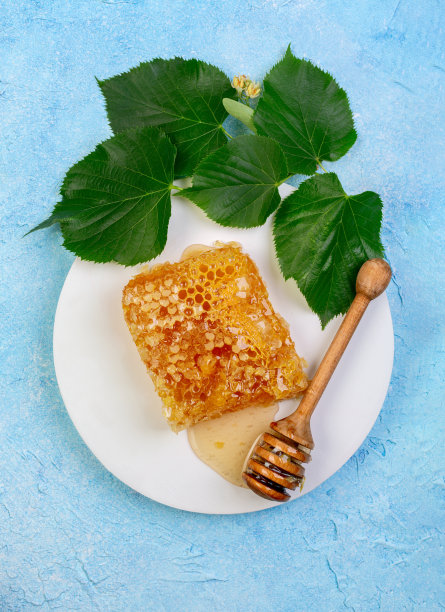 蜂巢里的酸橙蜂蜜。图片下载