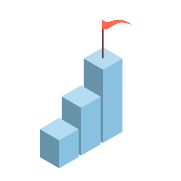职业阶梯在等距风格孤立图片下载