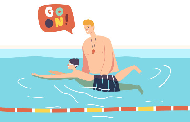 训练学习游泳运动课的概念图片下载