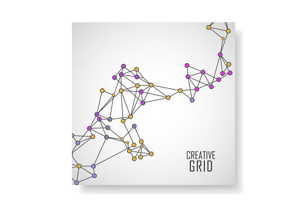 极简抽象的连接结构概念图片下载