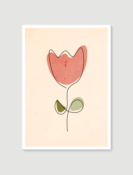 色彩柔和的当代一线艺术海报图片下载