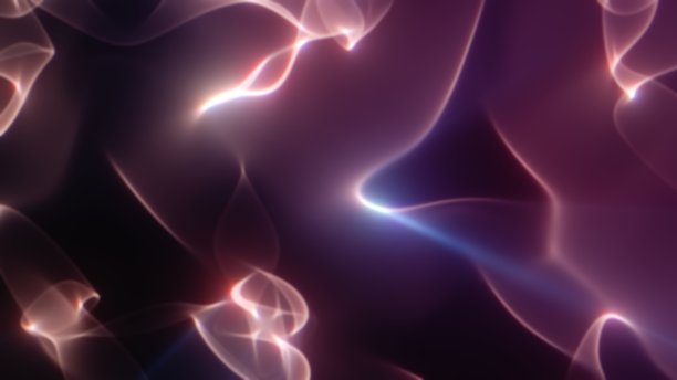 摘要流动光滑分形霓虹波背景。图片下载