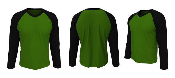 长袖raglan t恤模型图片下载