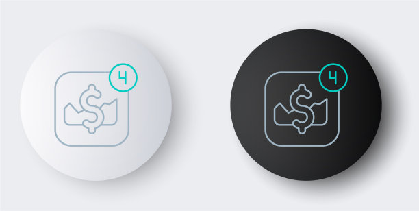 线移动股票交易概念图标孤立上图片下载