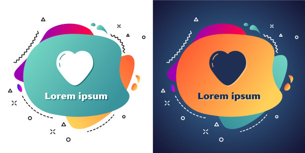 白色的心图标孤立在白色和蓝色图片下载
