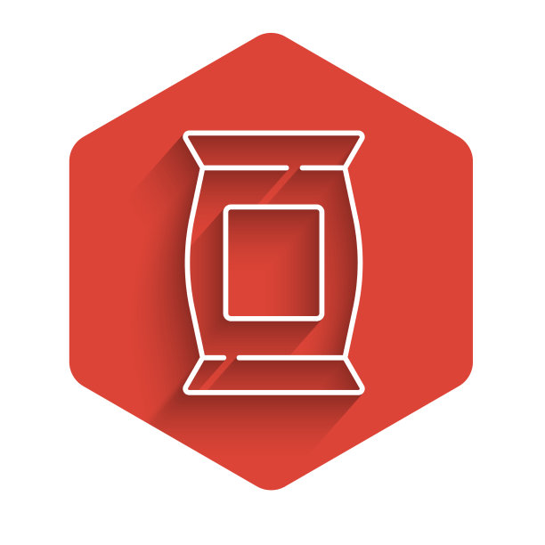 白色线袋或包装袋薯片图标图片下载