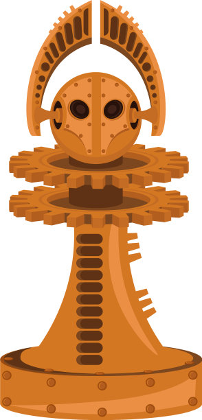 象棋棋子主教在蒸汽朋克风格上图片下载