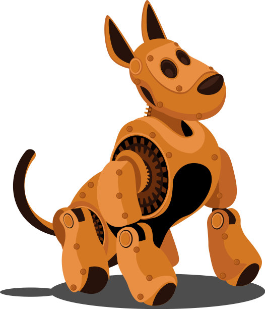 狗蒸汽朋克机器人不同寻常的动物图案图片下载