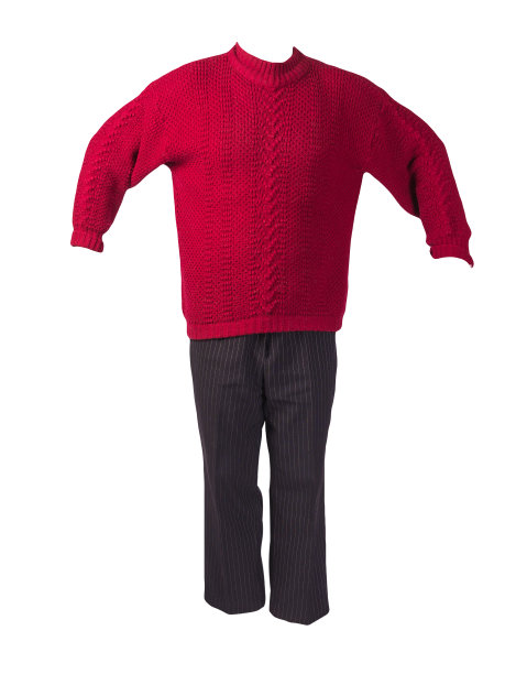 裤子和毛衣孤立的白色背景图片下载