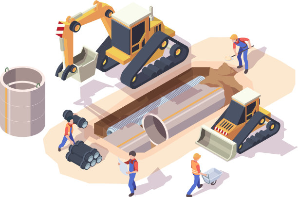 管道安装城市作业机图片下载