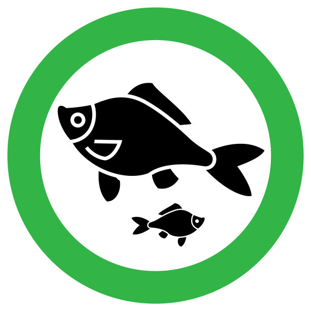 钓鱼许标志现代圆贴纸图片下载