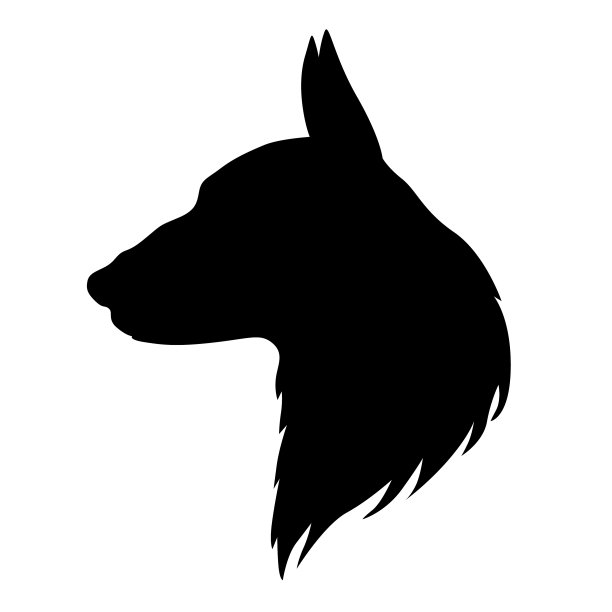 狗头部轮廓图片下载