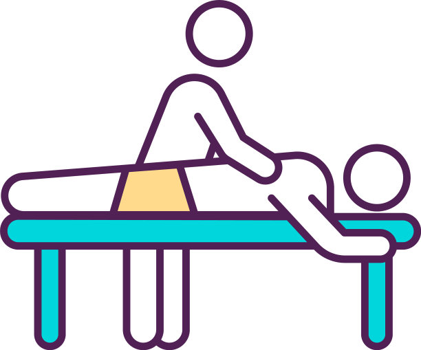 康复按摩理疗RGB彩色图标图片下载