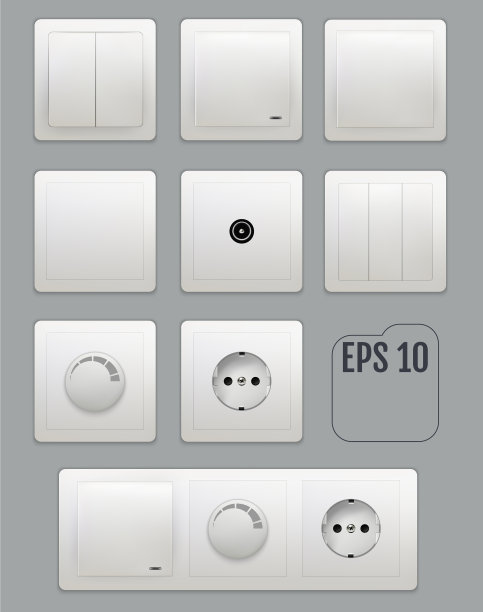 墙壁开关电源天线电源插座输入图片下载