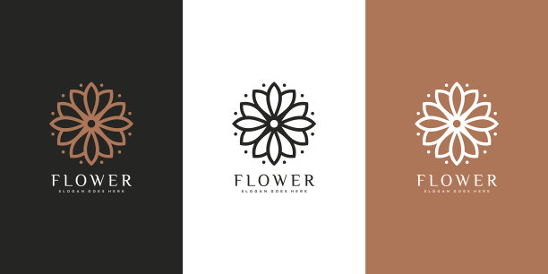 天然花卉标志图片下载