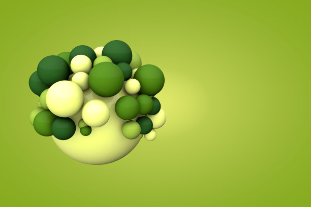 抽象3D表现闪亮的球墙纸图片下载