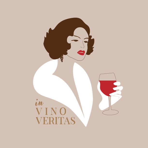 戴着玻璃杯的复古女人图片下载