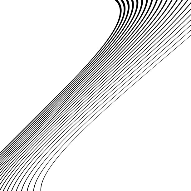 抽象波浪起伏的线条要素图片下载