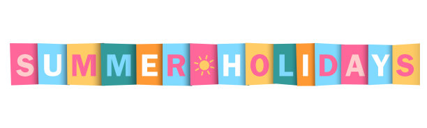 暑假彩色印刷横幅图片下载