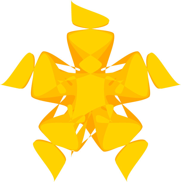 抽象的黄色设计元素径向图案图片下载