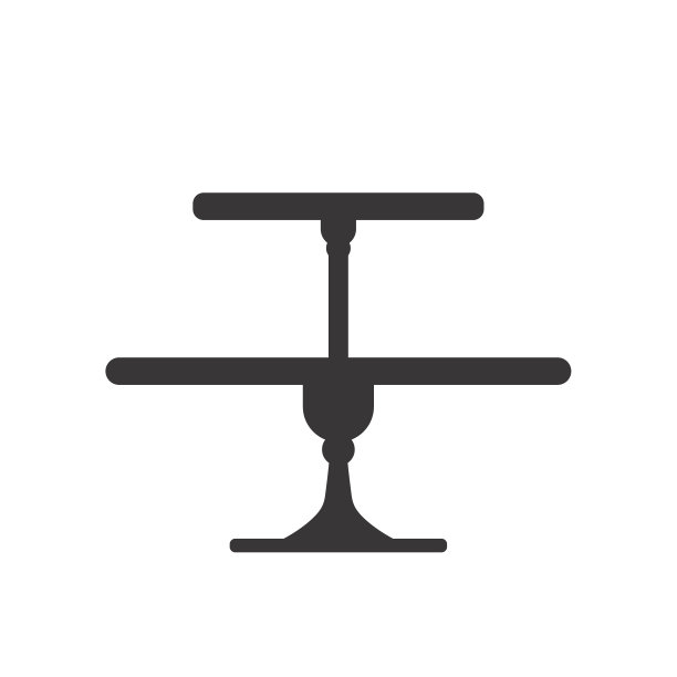 站蛋糕在平面图标风格。放水果和甜点的空托盘。矢量插图。图片下载